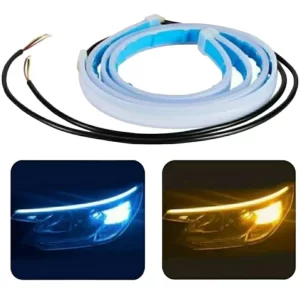 💡⚪🟠Tira LED Secuencial Faros: Blanco/Ámbar, 30/45/60cm, 6 Meses 💎